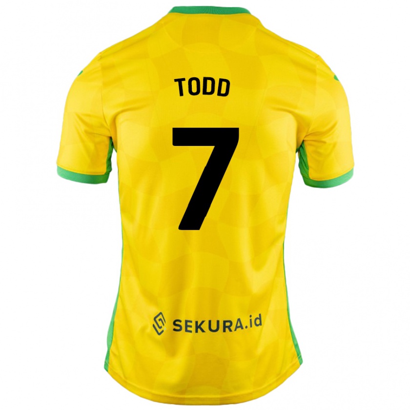 Kandiny Mujer Camiseta Megan Todd #7 Amarillo Verde 1ª Equipación 2024/25 La Camisa México