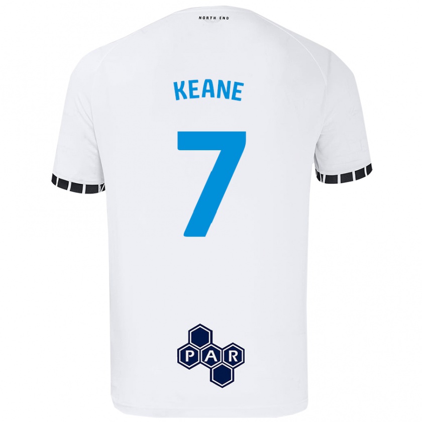 Kandiny Kvinnor Will Keane #7 Vit Hemmatröja Matchtröjor 2024/25 Tröjor T-Tröja