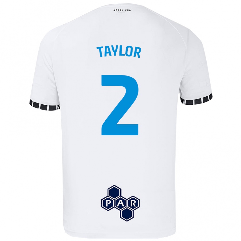 Kandiny Mujer Camiseta Alex Taylor #2 Blanco 1ª Equipación 2024/25 La Camisa