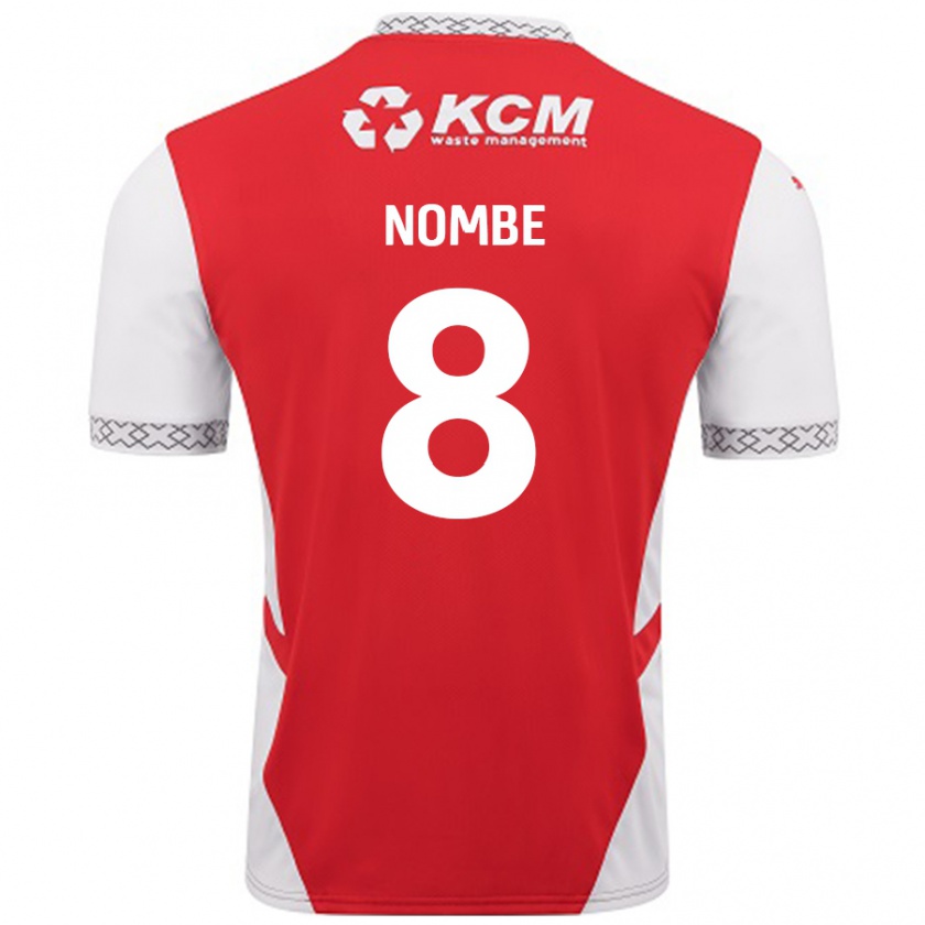 Kandiny Kvinnor Sam Nombe #8 Röd Vit Hemmatröja Matchtröjor 2024/25 Tröjor T-Tröja