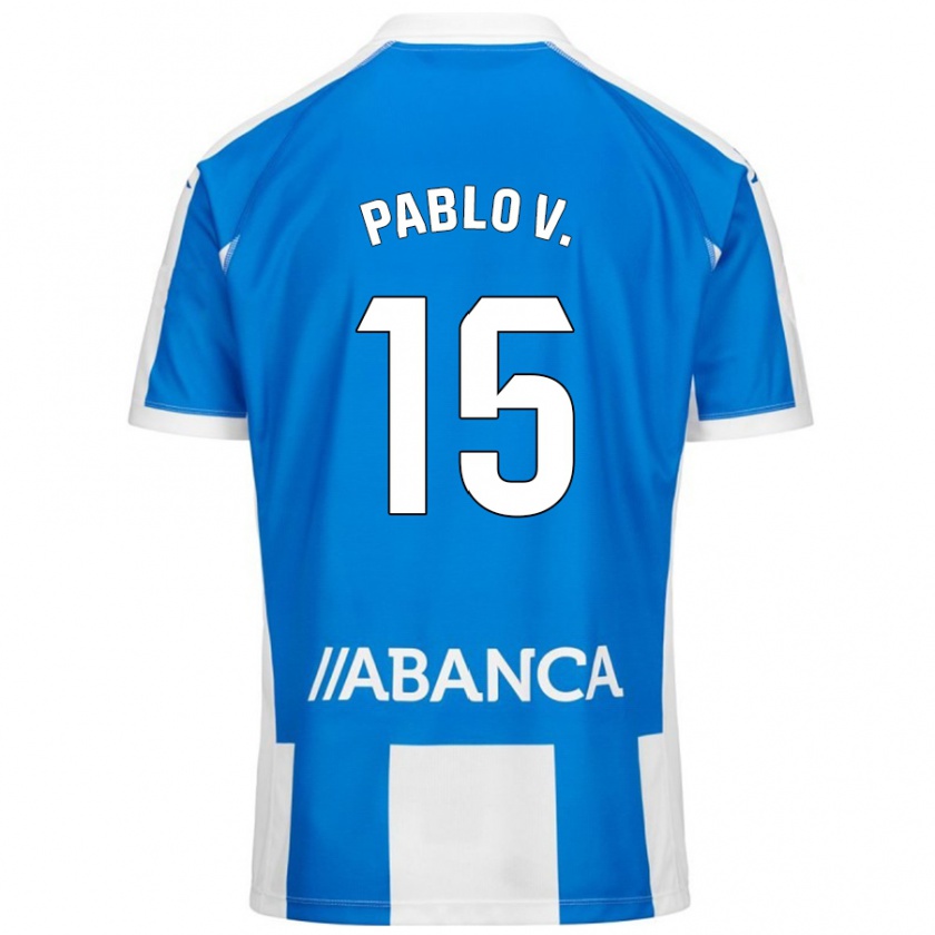 Kandiny Dames Pablo Vázquez #15 Blauw Wit Thuisshirt Thuistenue 2024/25 T-Shirt België