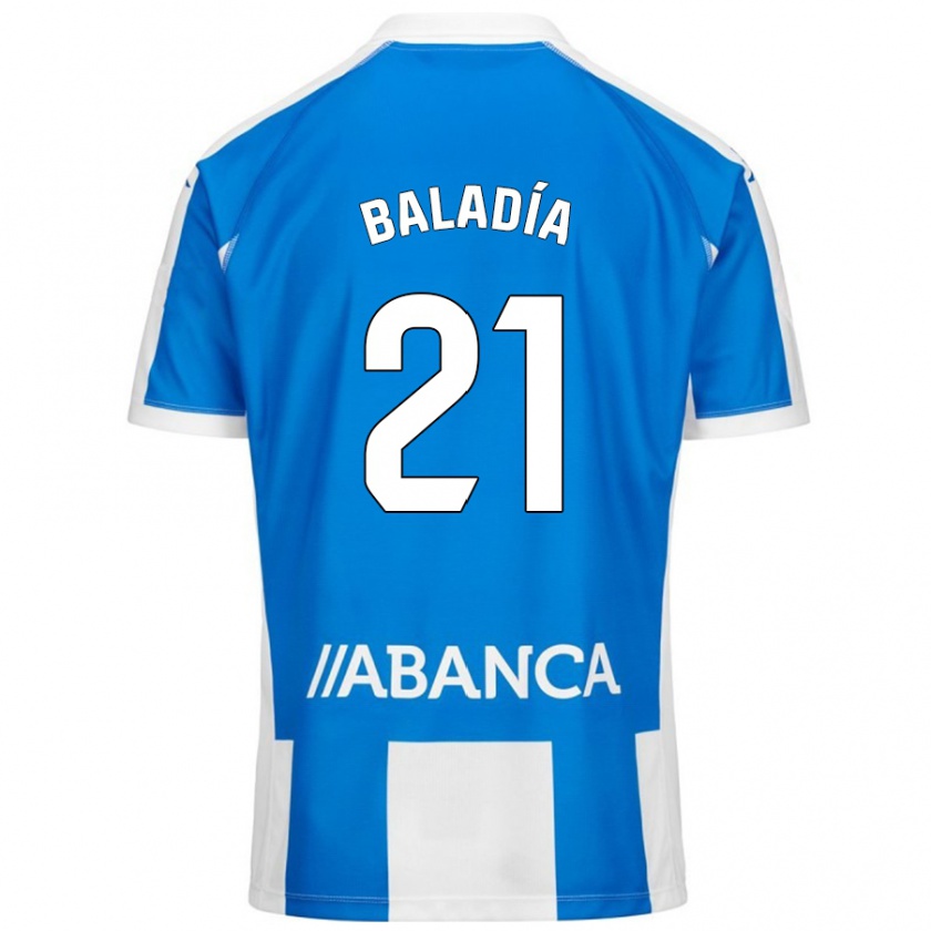 Kandiny Donna Maglia Álvaro Baladía #21 Blu Bianco Kit Gara Home 2024/25 Maglietta