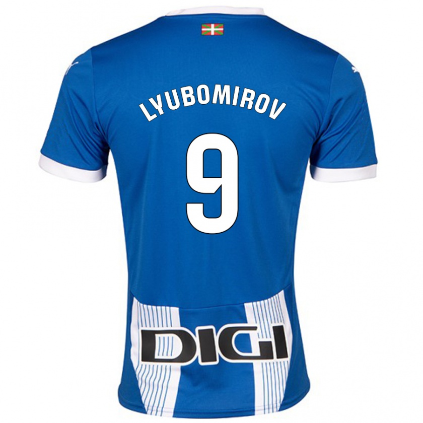 Kandiny Dames Daniel Lyubomirov #9 Blauw Thuisshirt Thuistenue 2024/25 T-Shirt België