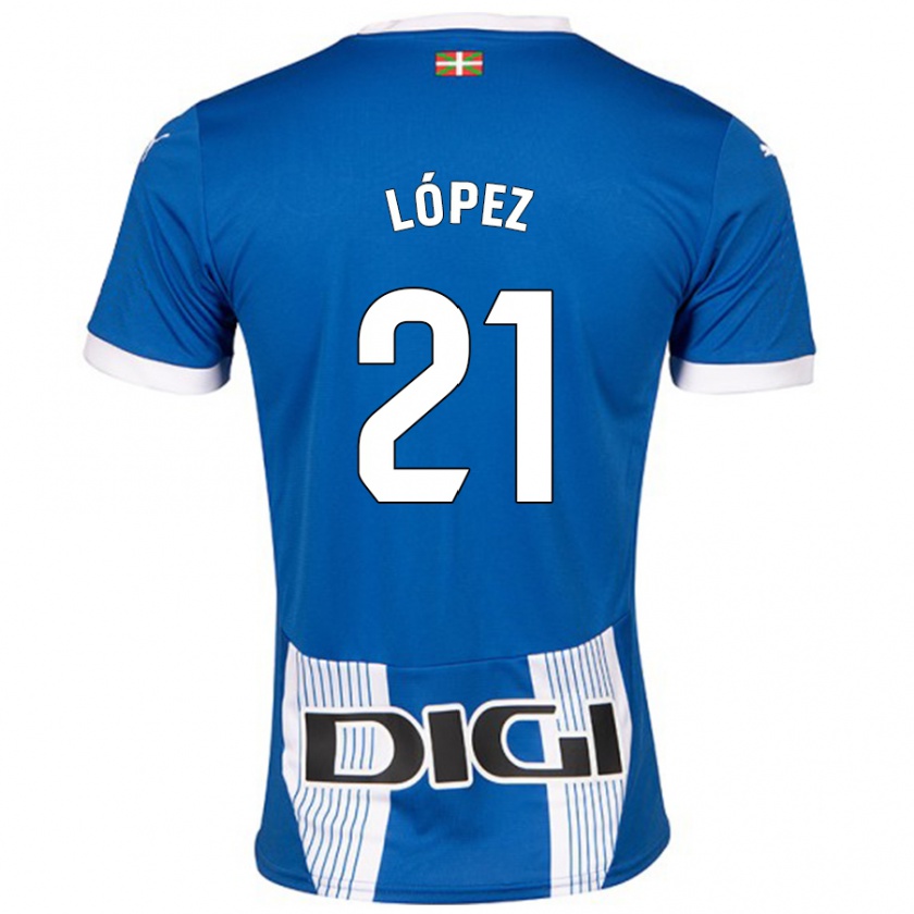 Kandiny Mujer Camiseta Juanma López #21 Azul 1ª Equipación 2024/25 La Camisa