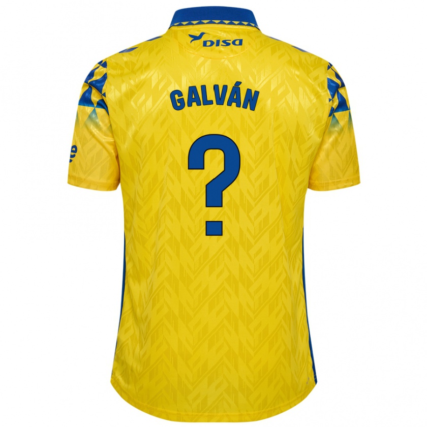 Kandiny Donna Maglia Carlos Galván #0 Giallo Blu Kit Gara Home 2024/25 Maglietta