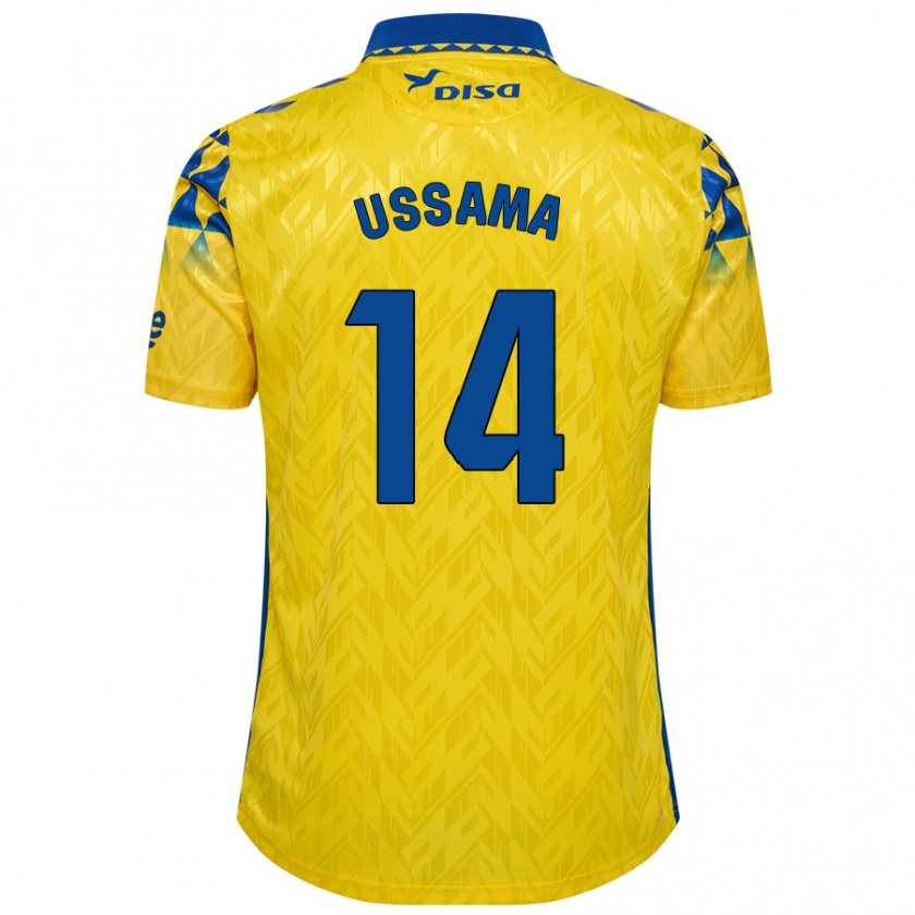 Kandiny Mujer Camiseta Ussama #14 Amarillo Azul 1ª Equipación 2024/25 La Camisa