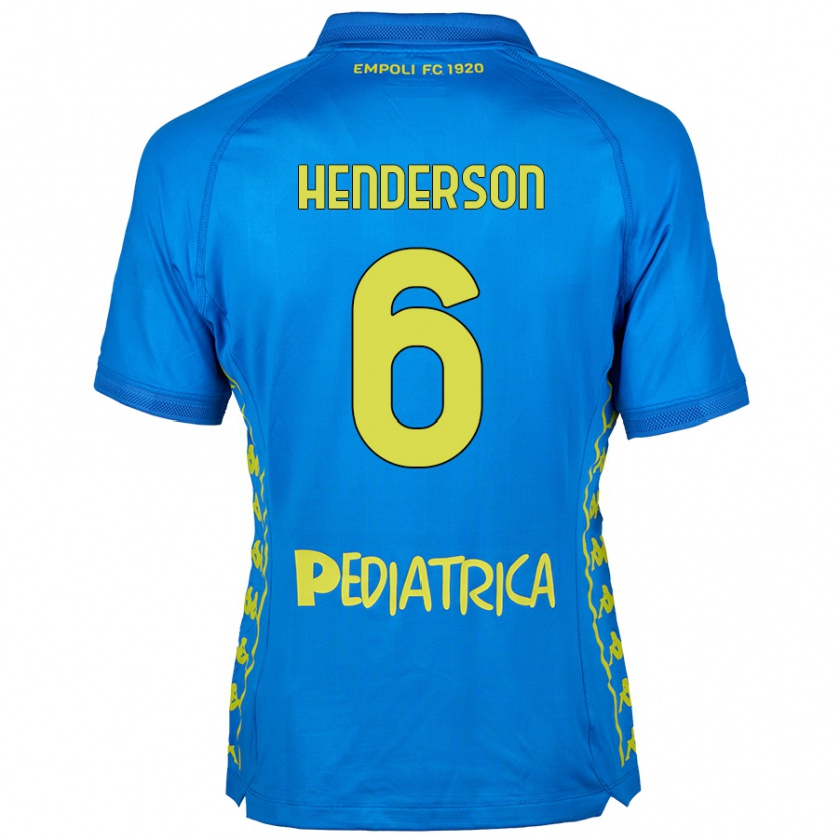 Kandiny Mujer Camiseta Liam Henderson #6 Azul 1ª Equipación 2024/25 La Camisa