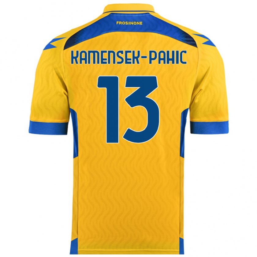 Kandiny Donna Maglia Matjaz Kamensek-Pahic #13 Giallo Kit Gara Home 2024/25 Maglietta