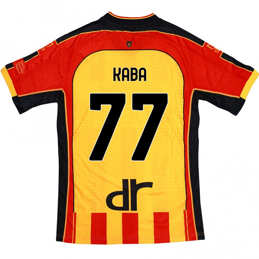 Kandiny Dames Mohamed Kaba #77 Geel Rood Thuisshirt Thuistenue 2024/25 T-Shirt België