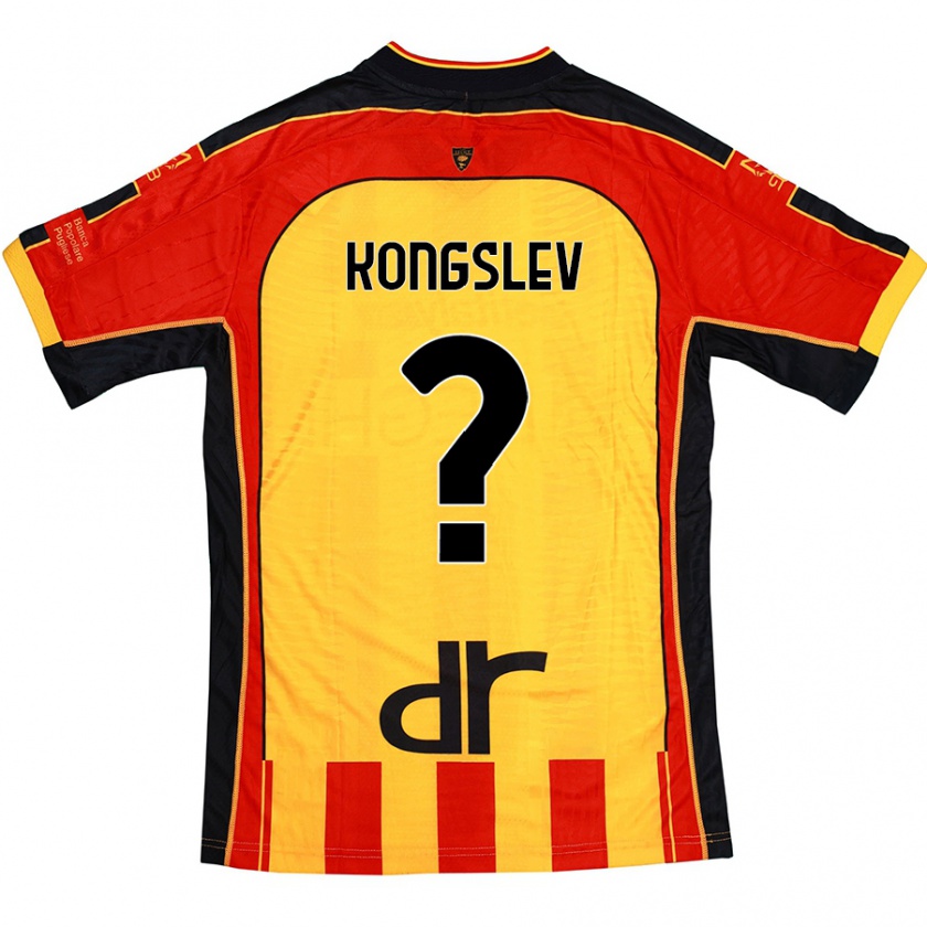 Kandiny Dames Frederik Kongslev #0 Geel Rood Thuisshirt Thuistenue 2024/25 T-Shirt België