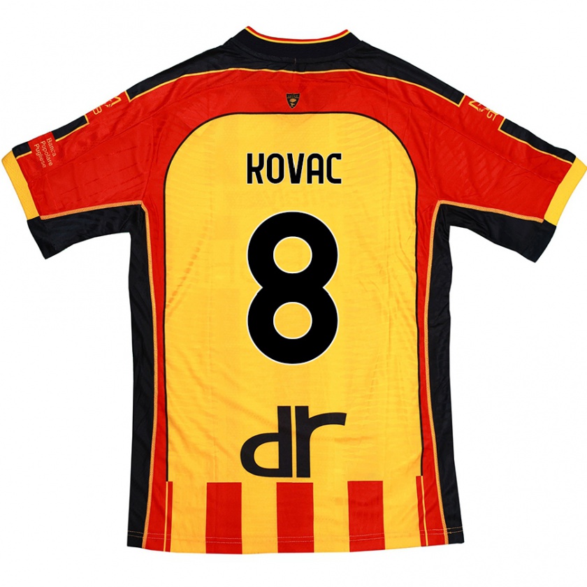 Kandiny Dames Niko Kovac #8 Geel Rood Thuisshirt Thuistenue 2024/25 T-Shirt België