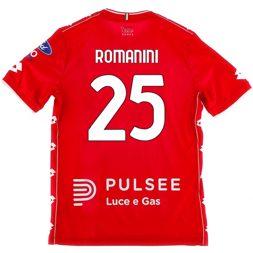 Kandiny Donna Maglia Andrea Romanini #25 Rosso Bianco Kit Gara Home 2024/25 Maglietta