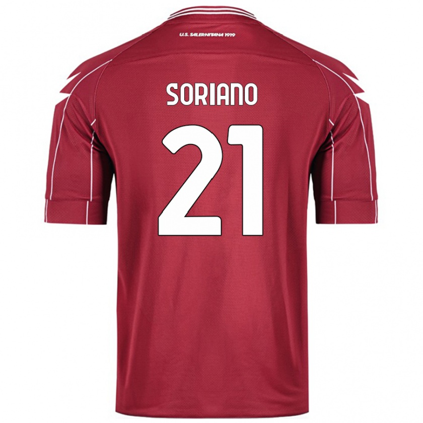 Kandiny Damen Roberto Soriano #21 Burgundrot Heimtrikot Trikot 2024/25 T-Shirt Österreich