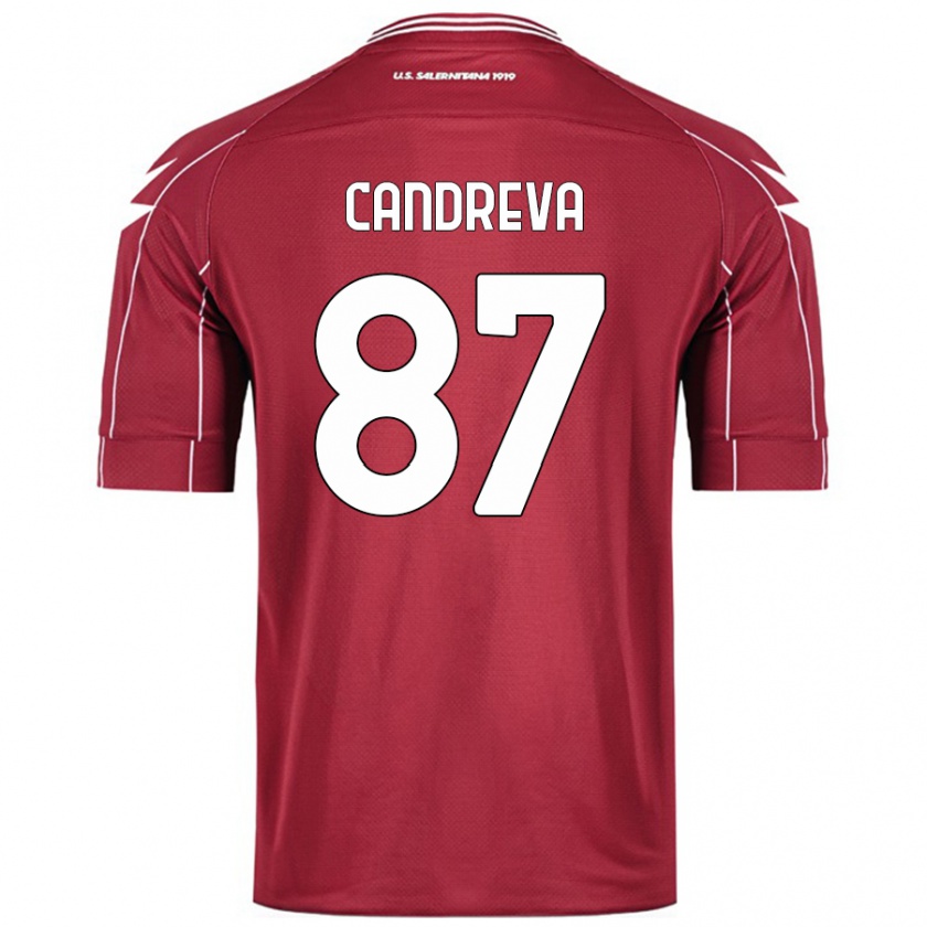 Kandiny Kobiety Antonio Candreva #87 Burgundowy Domowa Koszulka 2024/25 Koszulki Klubowe