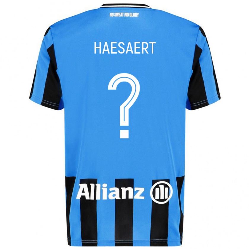 Kandiny Dames Mateo Haesaert #0 Hemelsblauw Zwart Thuisshirt Thuistenue 2024/25 T-Shirt België