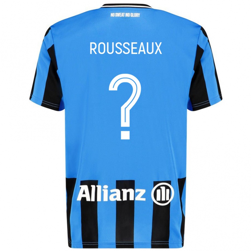 Kandiny Dames Luca Rousseaux #0 Hemelsblauw Zwart Thuisshirt Thuistenue 2024/25 T-Shirt België