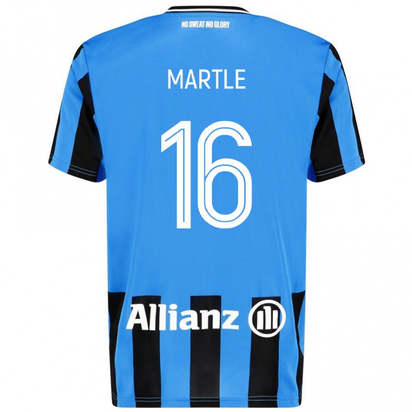 Kandiny Dames Margaux Martlé #16 Hemelsblauw Zwart Thuisshirt Thuistenue 2024/25 T-Shirt België