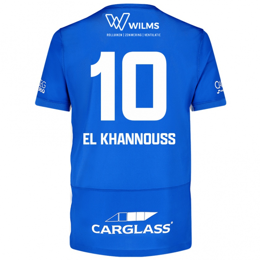 Kandiny Dames Bilal El Khannouss #10 Blauw Thuisshirt Thuistenue 2024/25 T-Shirt België