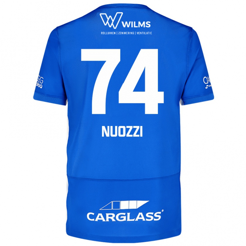 Kandiny Dames Cédric Nuozzi #74 Blauw Thuisshirt Thuistenue 2024/25 T-Shirt België