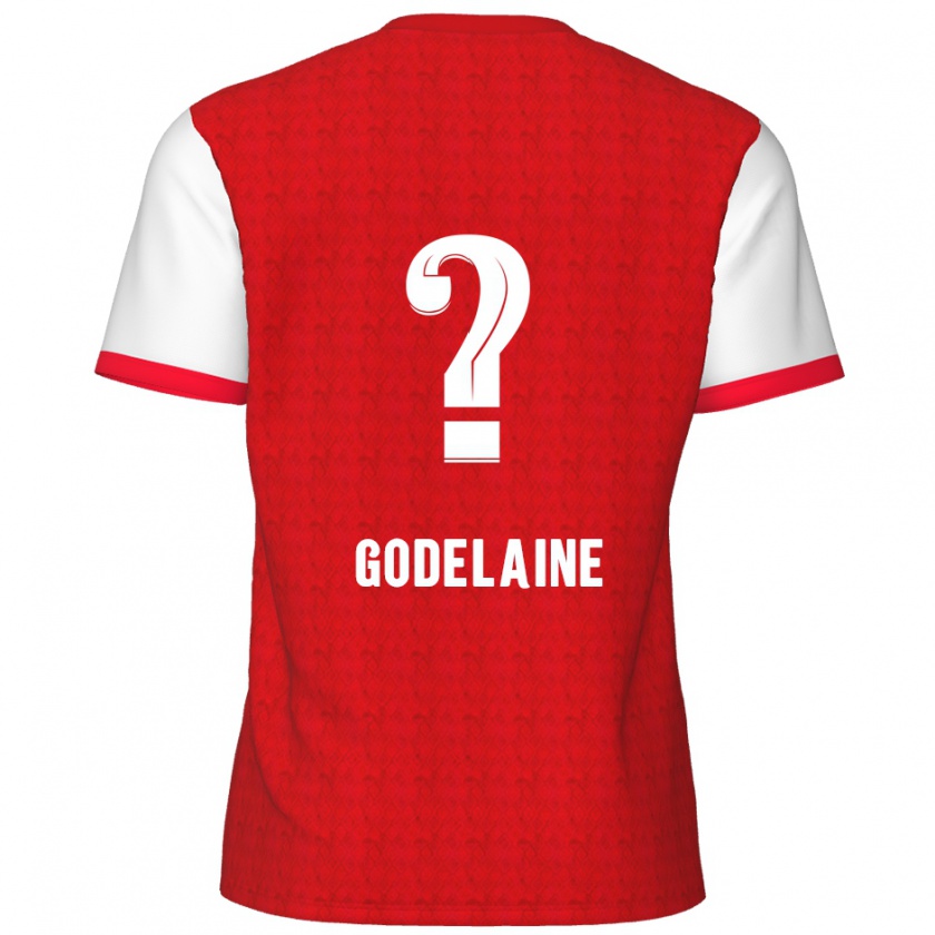 Kandiny Dames Jeff Godelaine #0 Rood Wit Thuisshirt Thuistenue 2024/25 T-Shirt België