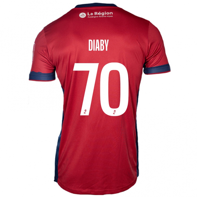 Kandiny Dames Yadaly Diaby #70 Licht Bordeauxrood Thuisshirt Thuistenue 2024/25 T-Shirt België