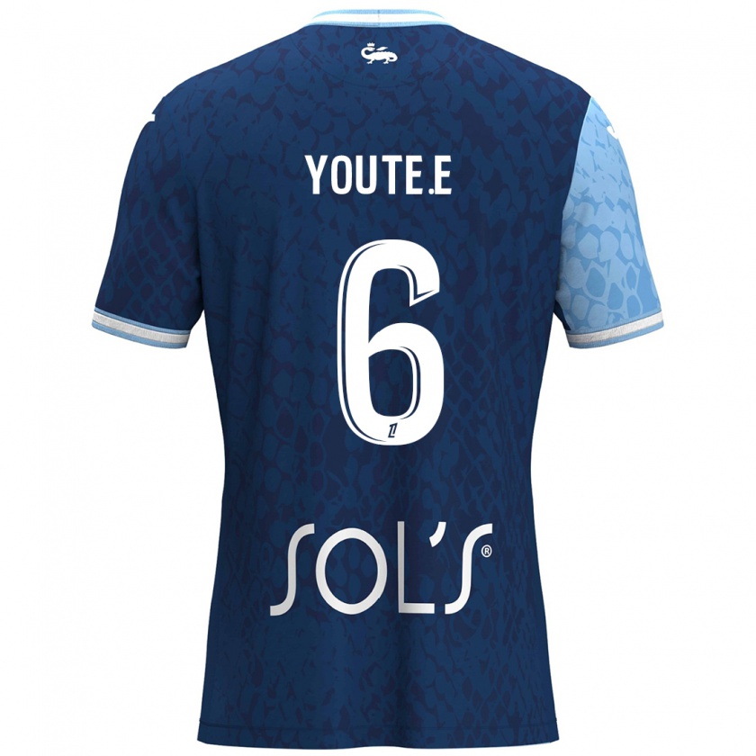 Kandiny Dames Étienne Youté Kinkoué #6 Hemelsblauw Donkerblauw Thuisshirt Thuistenue 2024/25 T-Shirt België