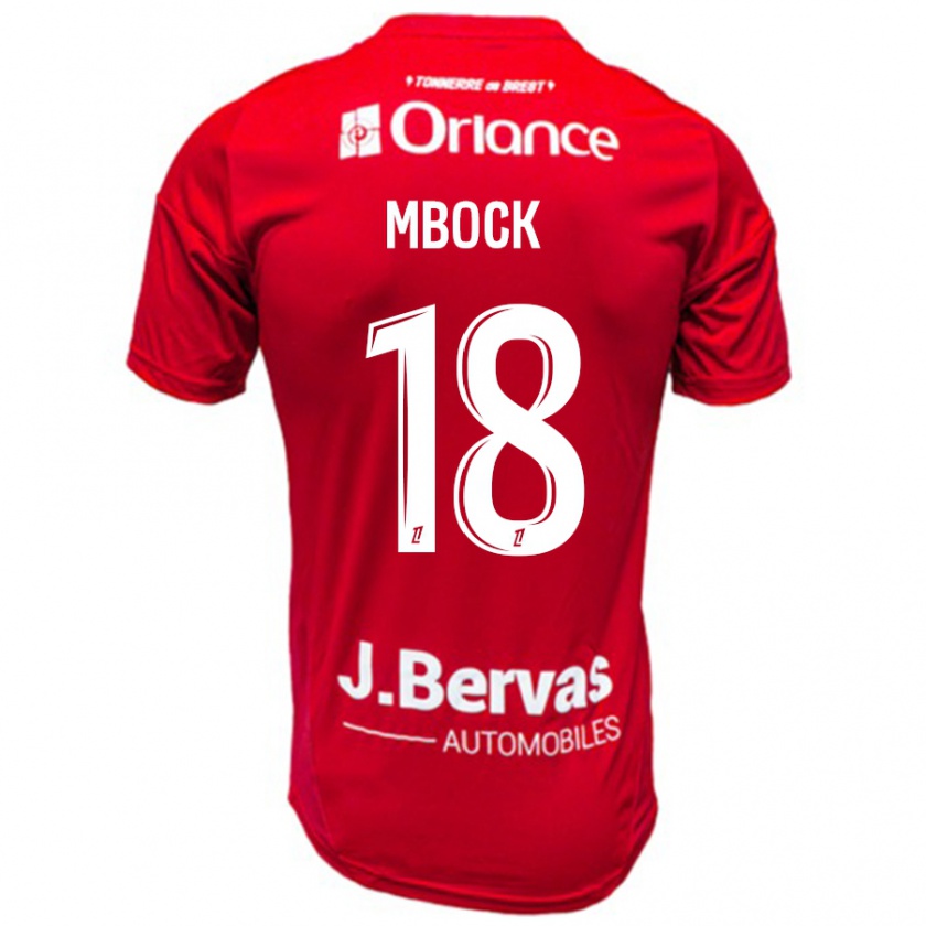 Kandiny Mujer Camiseta Hianga'a Mbock #18 Rojo Blanco 1ª Equipación 2024/25 La Camisa