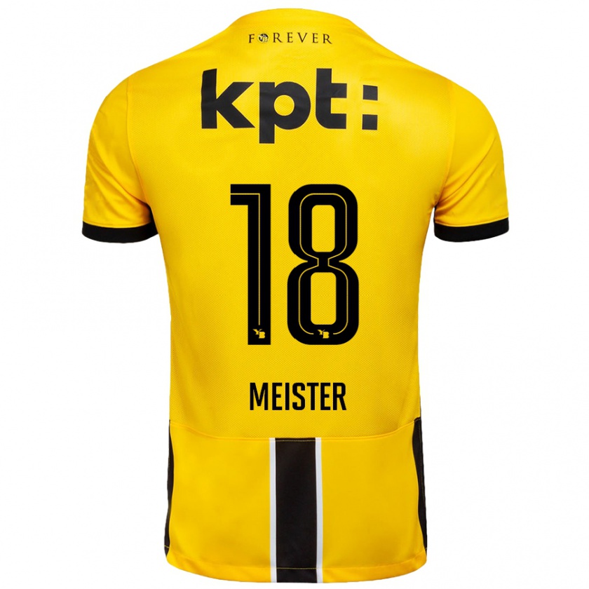 Kandiny Mulher Camisola Wibke Meister #18 Preto Amarelo Principal 2024/25 Camisa Brasil