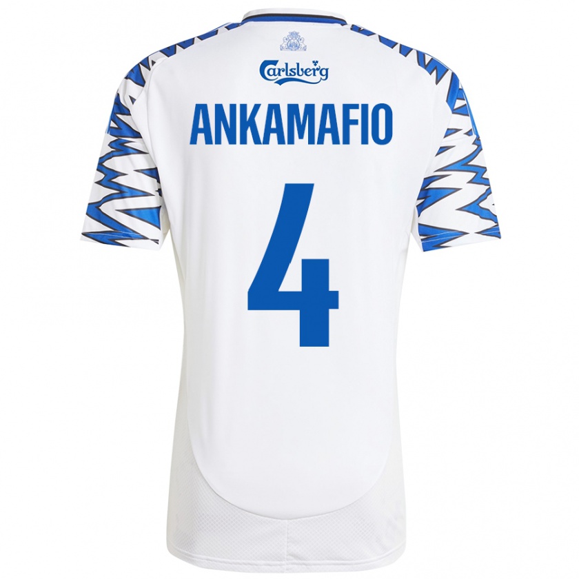 Kandiny Donna Maglia Graham Ankamafio #4 Bianco Azzurro Kit Gara Home 2024/25 Maglietta