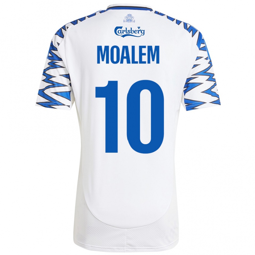 Kandiny Dames Jonathan Moalem #10 Wit Hemelsblauw Thuisshirt Thuistenue 2024/25 T-Shirt België