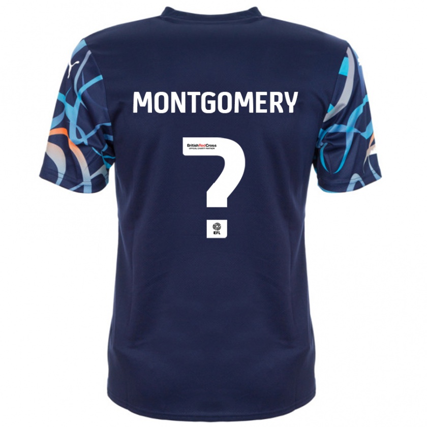 Kandiny Mujer Camiseta Aleysha Montgomery #0 Azul Marino 2ª Equipación 2024/25 La Camisa