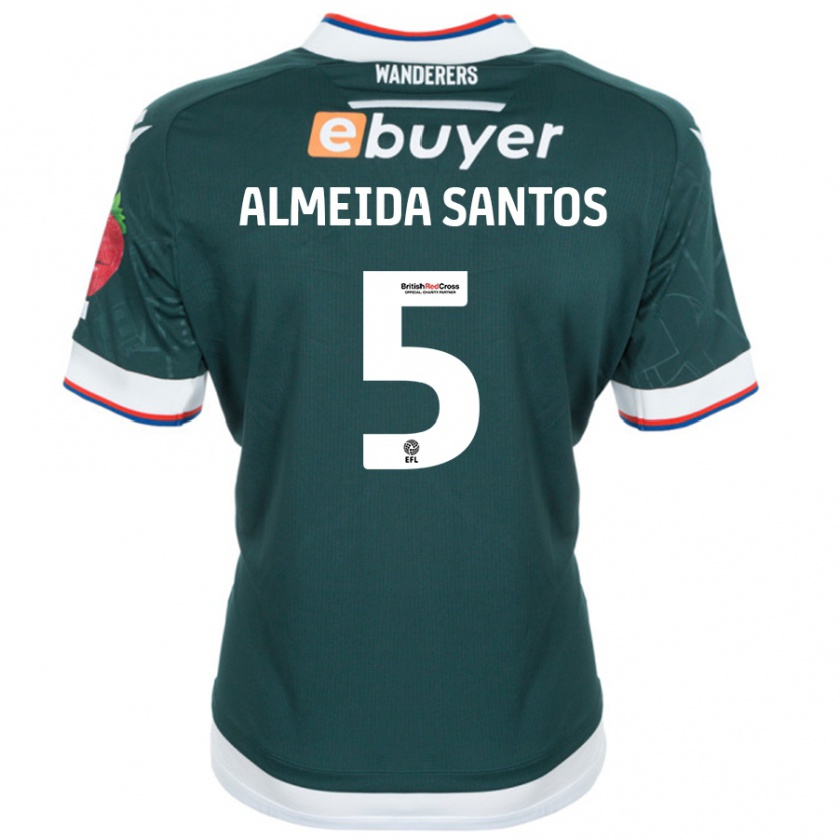 Kandiny Mujer Camiseta Ricardo Santos #5 Verde Oscuro 2ª Equipación 2024/25 La Camisa México