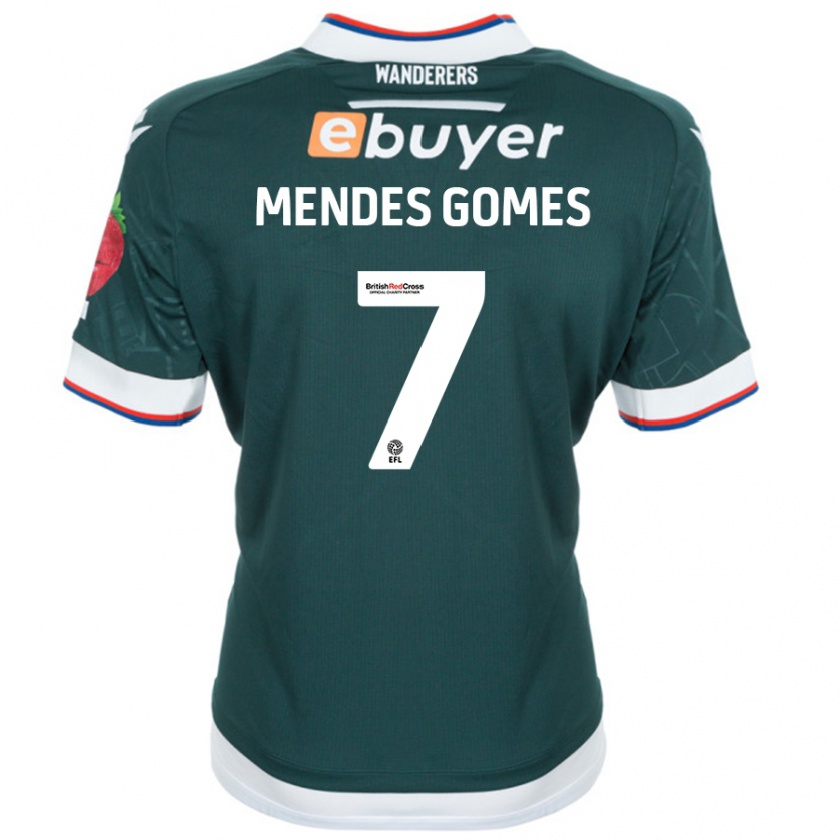 Kandiny Mujer Camiseta Carlos Mendes #7 Verde Oscuro 2ª Equipación 2024/25 La Camisa