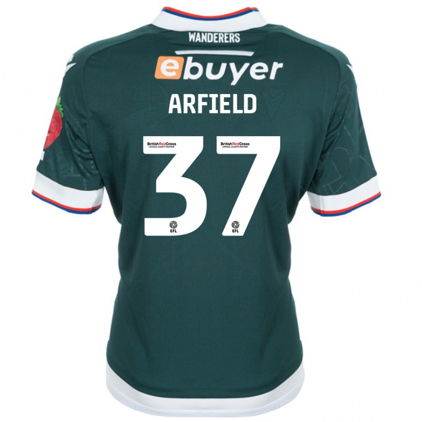 Kandiny Mujer Camiseta Scott Arfield #37 Verde Oscuro 2ª Equipación 2024/25 La Camisa