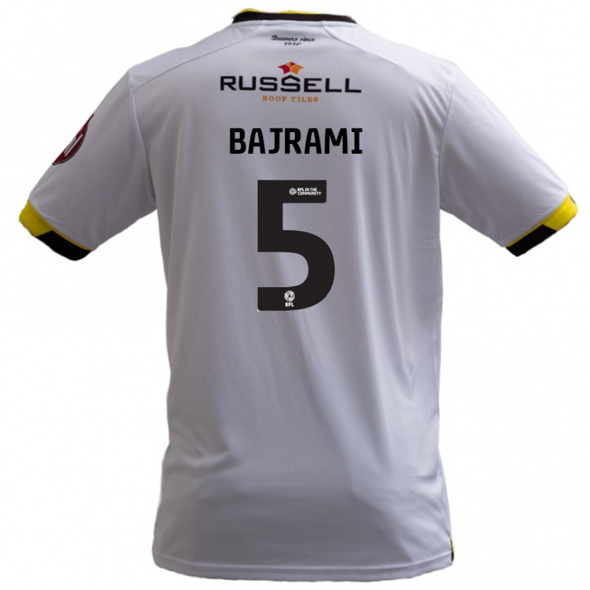 Kandiny Donna Maglia Geraldo Bajrami #5 Bianco Kit Gara Away 2024/25 Maglietta