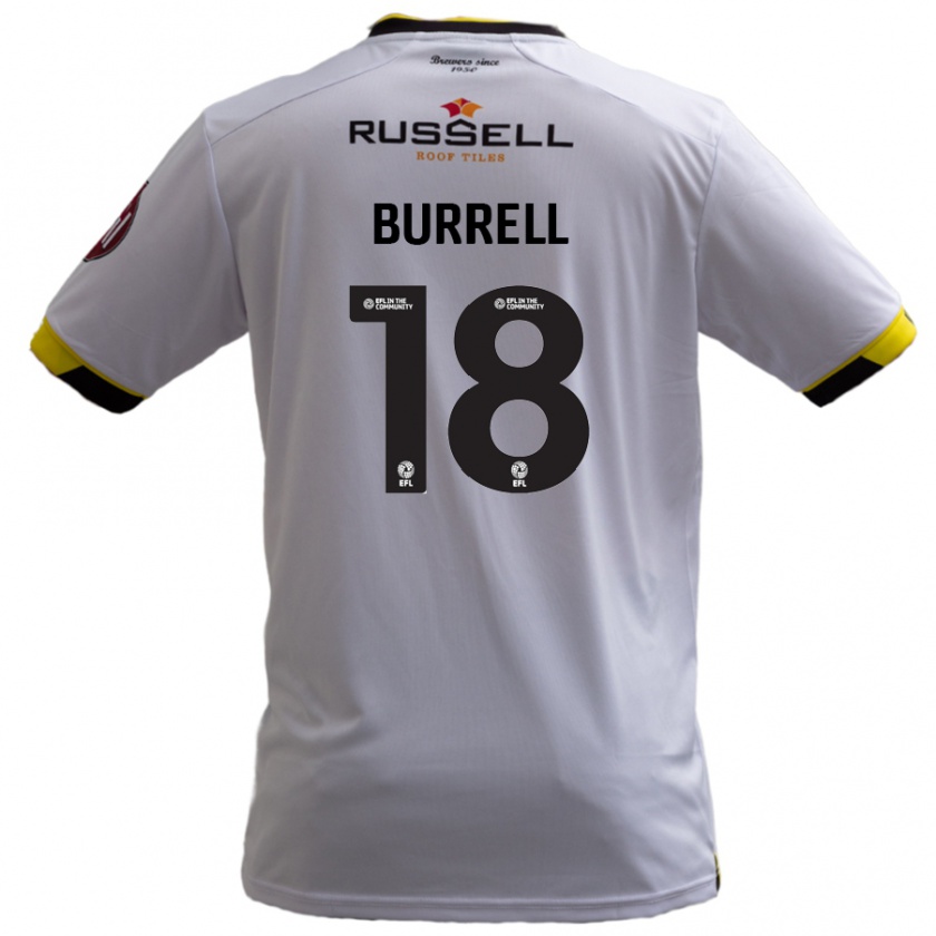 Kandiny Kvinnor Rumarn Burrell #18 Vit Bortatröja Matchtröjor 2024/25 Tröjor T-Tröja