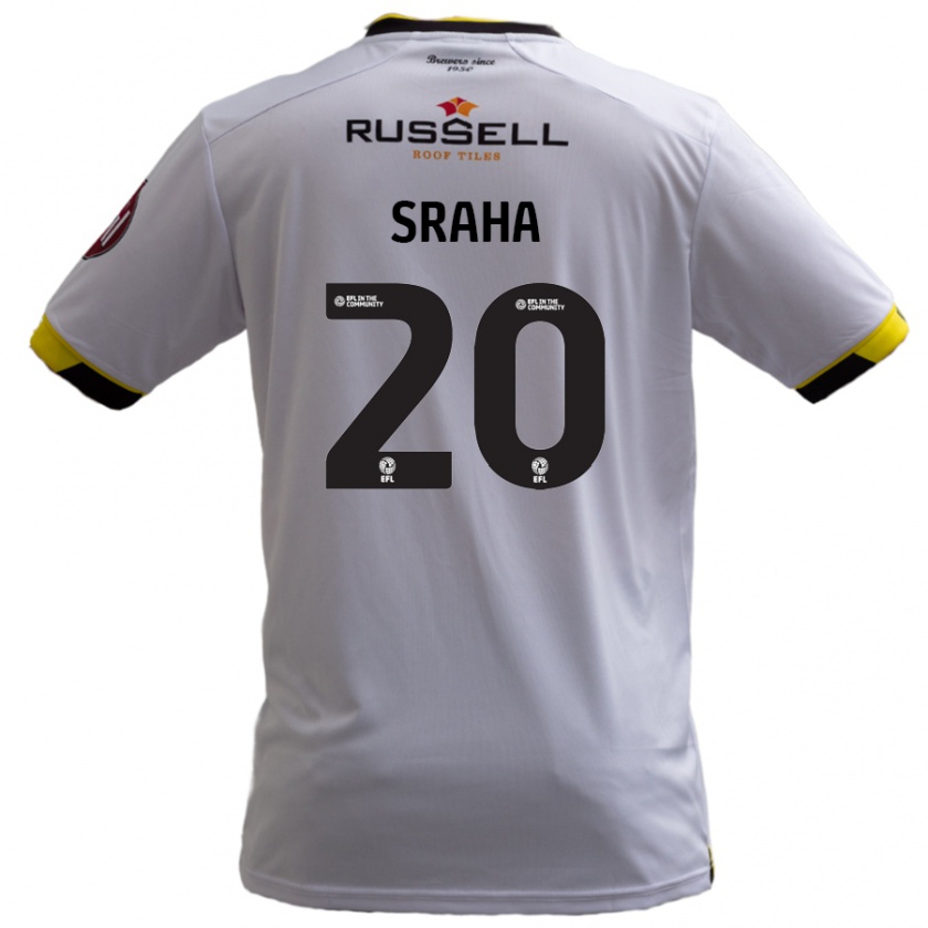 Kandiny Mujer Camiseta Jason Sraha #20 Blanco 2ª Equipación 2024/25 La Camisa