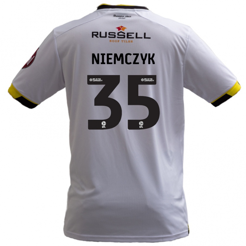 Kandiny Donna Maglia Jakub Niemczyk #35 Bianco Kit Gara Away 2024/25 Maglietta