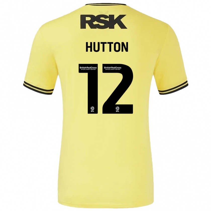 Kandiny Donna Maglia Jodie Hutton #12 Giallo Nero Kit Gara Away 2024/25 Maglietta