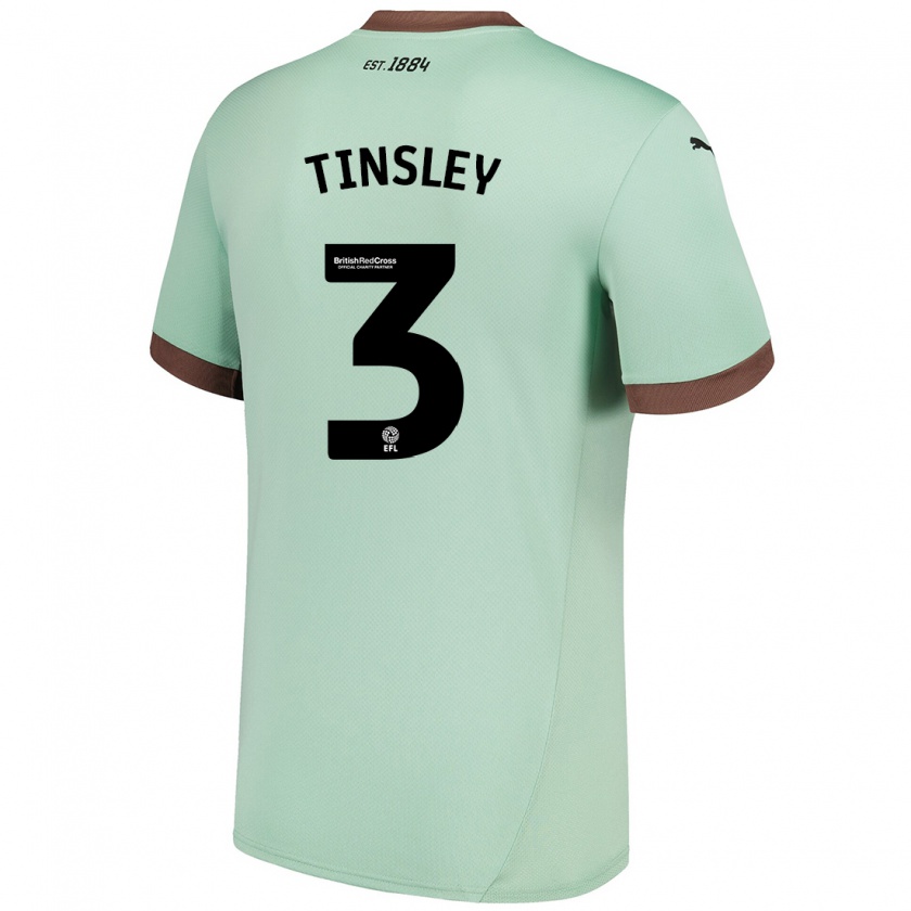 Kandiny Mujer Camiseta Megan Tinsley #3 Verde Pálido 2ª Equipación 2024/25 La Camisa