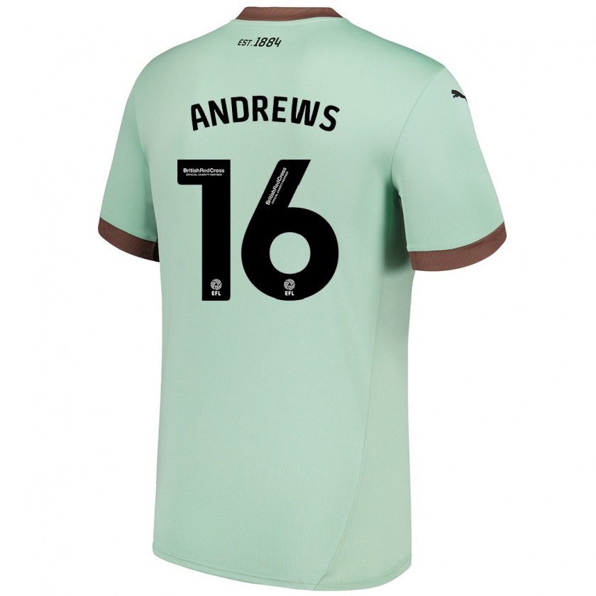 Kandiny Mujer Camiseta Marli Rhodes-Andrews #16 Verde Pálido 2ª Equipación 2024/25 La Camisa