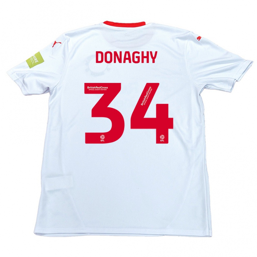 Kandiny Damen Tom Donaghy #34 Weiß Auswärtstrikot Trikot 2024/25 T-Shirt Österreich