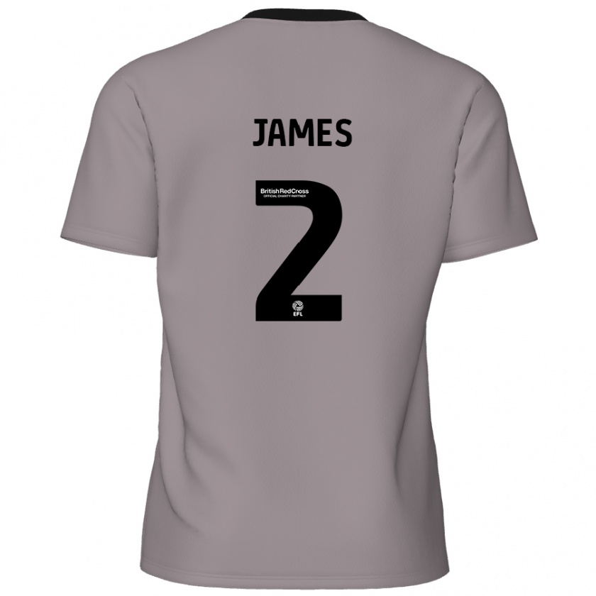 Kandiny Mujer Camiseta Tom James #2 Gris 2ª Equipación 2024/25 La Camisa México