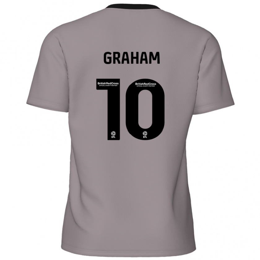 Kandiny Mujer Camiseta Jordan Graham #10 Gris 2ª Equipación 2024/25 La Camisa