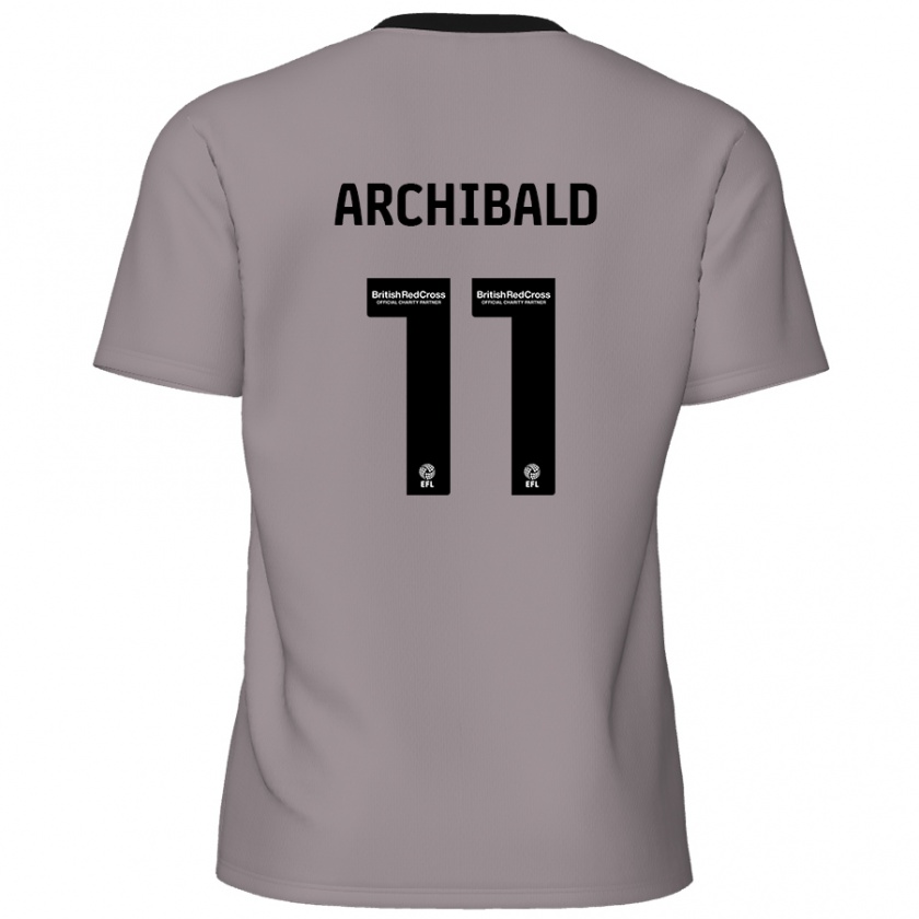 Kandiny Mujer Camiseta Theo Archibald #11 Gris 2ª Equipación 2024/25 La Camisa México