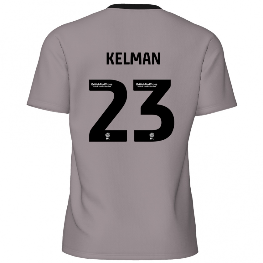 Kandiny Mujer Camiseta Charlie Kelman #23 Gris 2ª Equipación 2024/25 La Camisa