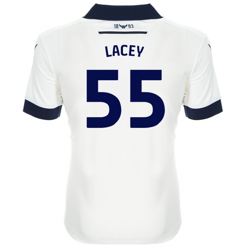 Kandiny Damen Aaron Lacey #55 Weiß Marineblau Auswärtstrikot Trikot 2024/25 T-Shirt Österreich