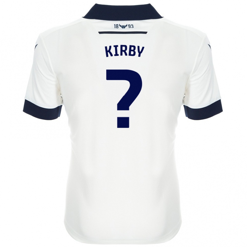 Kandiny Mujer Camiseta Ellie Kirby #0 Blanco Azul Marino 2ª Equipación 2024/25 La Camisa