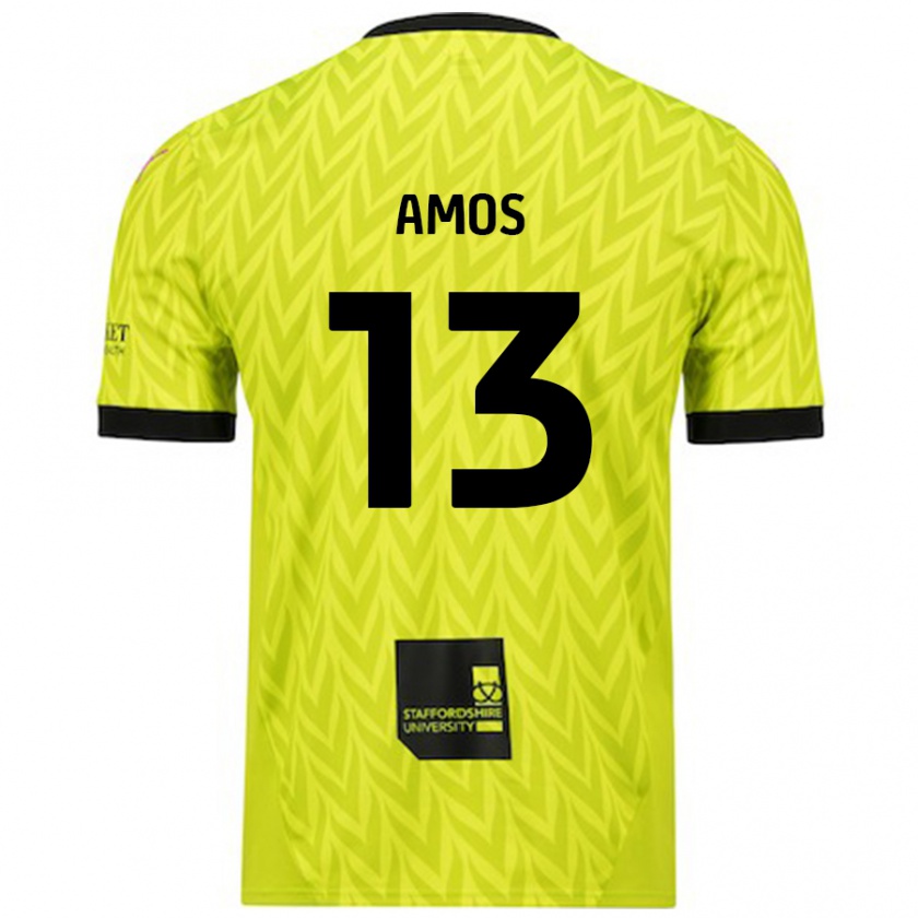 Kandiny Mujer Camiseta Ben Amos #13 Verde Fluorescente 2ª Equipación 2024/25 La Camisa