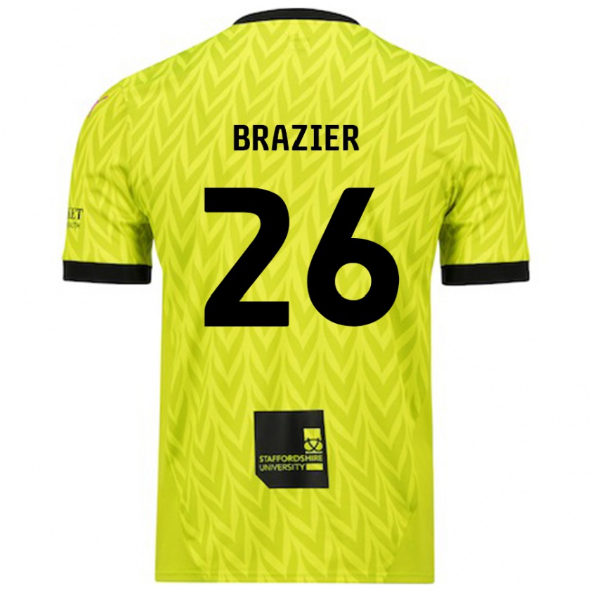 Kandiny Mujer Camiseta Liam Brazier #26 Verde Fluorescente 2ª Equipación 2024/25 La Camisa